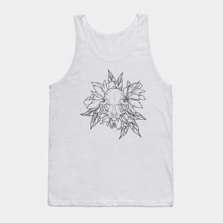 Cat Skull & Hellebore Tank Top